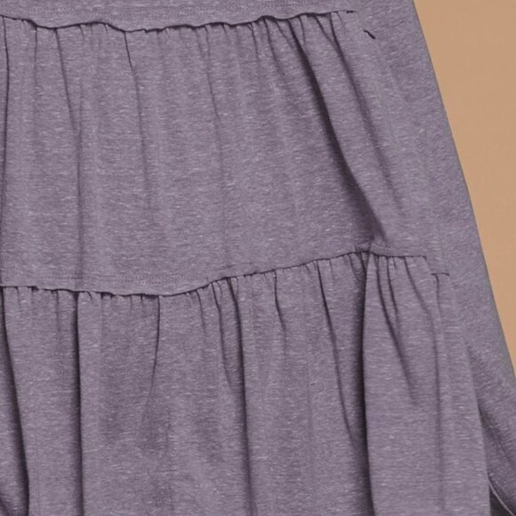 Charcoal Grey Babydoll Tiered Long Sleeve Top - Picture 3 of 4